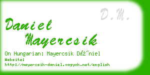 daniel mayercsik business card